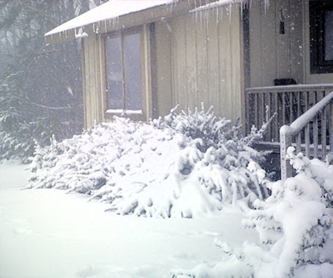 Front Porch during Snow